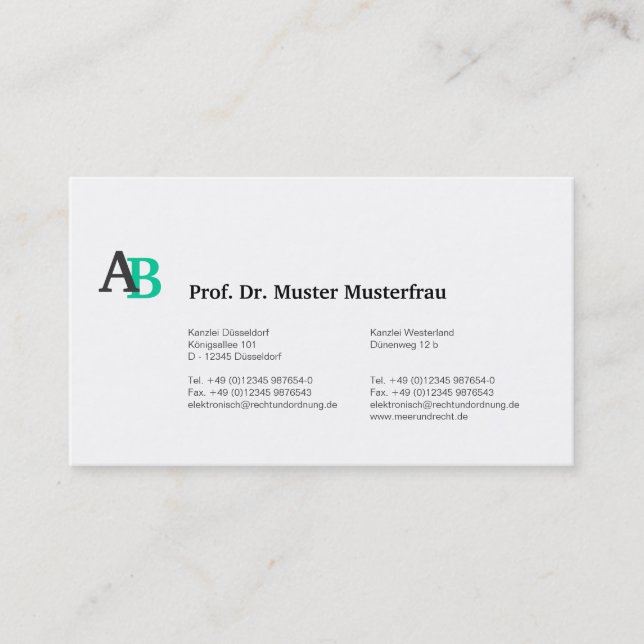 Tarjeta De Visita profesional moderno (Anverso)