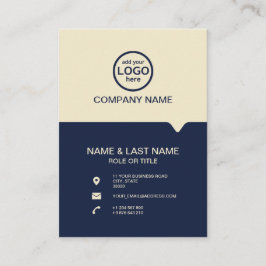Tarjeta De Visita Profesional moderno 2 colores agregue su logotipo