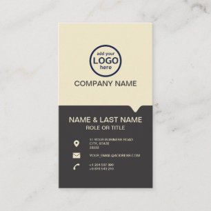 Tarjeta De Visita Profesional Moderno 2 colores añada su logotipo