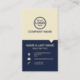 Tarjeta De Visita Profesional Moderno 2 colores añada su logotipo
