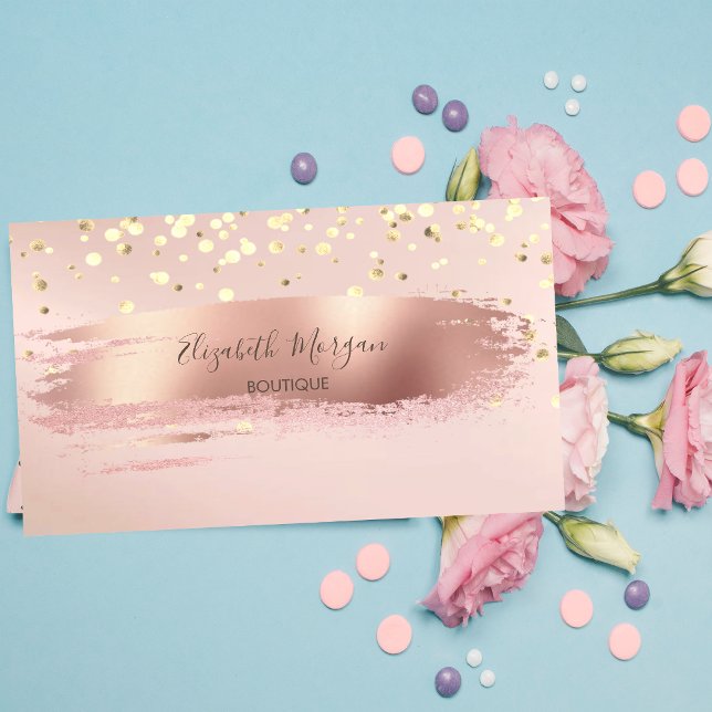 Tarjeta De Visita Profesional Moderno, Confetti de oro, Stroke de pi (Subido por el creador)