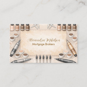 Tarjeta De Visita Profesional Moderno de Belleza PMU