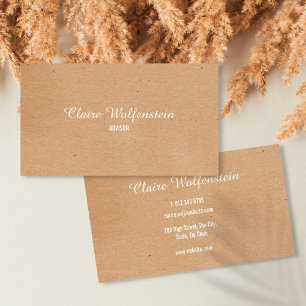 Tarjeta De Visita Profesional moderno de Kraft minimalista