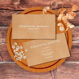 Tarjeta De Visita Profesional moderno de Kraft minimalista