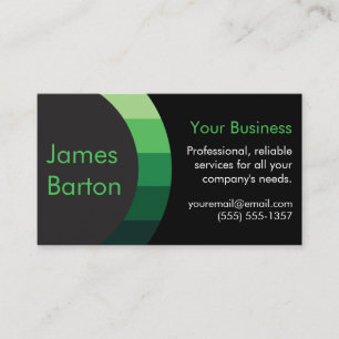 Tarjeta De Visita Profesional moderno de la pendiente simple verde