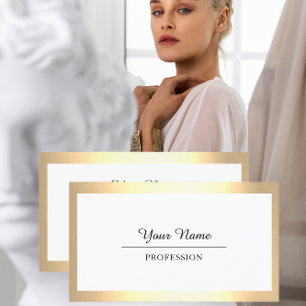 Tarjeta De Visita Profesional Moderno Dorado Simplemente Minimalismo