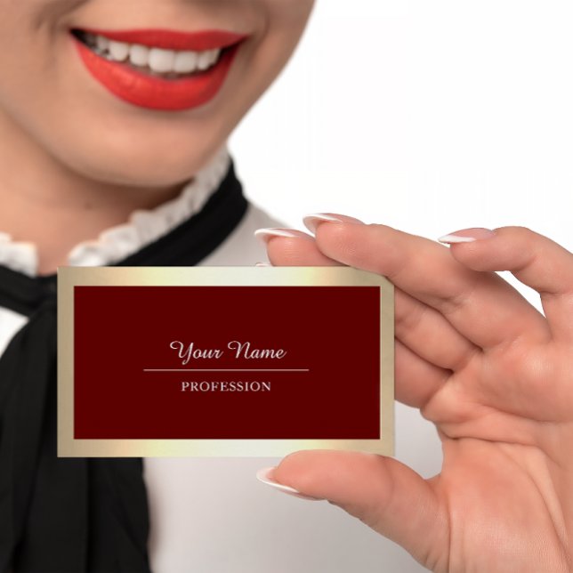 Tarjeta De Visita Profesional Moderno Dorado Simplemente Mínimo Borg (Subido por el creador)