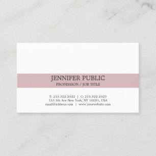 Tarjeta De Visita Profesional Moderno Elegante Minimalista Plano