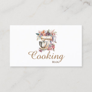 Tarjeta De Visita Profesional, Moderno, Mezclador Floral, Cocina