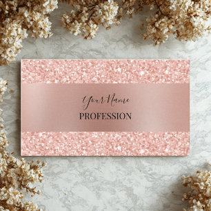 Tarjeta De Visita Profesional Moderno Mínimalismo Dorado Rosa Oro