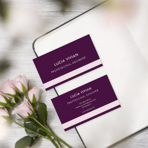 Tarjeta De Visita Profesional moderno minimalista carmesí real