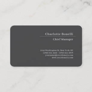 Tarjeta De Visita Profesional Moderno Minimalista Premium Gris de Se
