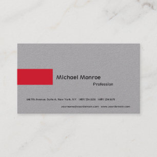 Tarjeta De Visita Profesional Moderno Minimalista y Gris de lujo
