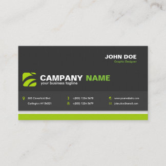 Tarjeta De Visita Profesional moderno negocio Card en Dark Gray