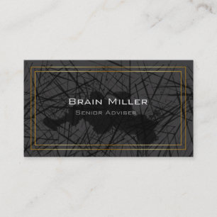 Tarjeta De Visita Profesional moderno negro simple