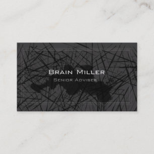 Tarjeta De Visita Profesional moderno negro simple