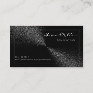 Tarjeta De Visita Profesional moderno negro simple