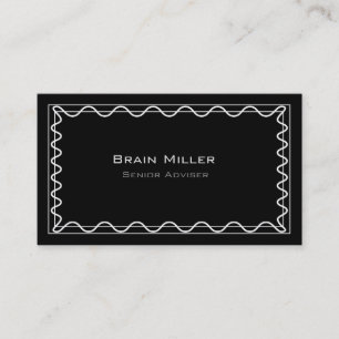 Tarjeta De Visita Profesional moderno negro simple