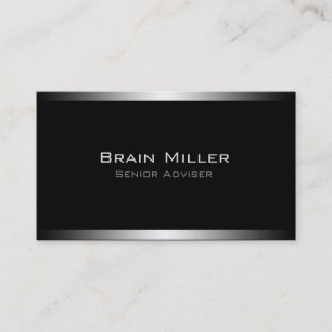 Tarjeta De Visita Profesional moderno negro simple