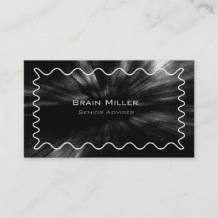 Tarjeta De Visita Profesional moderno negro simple