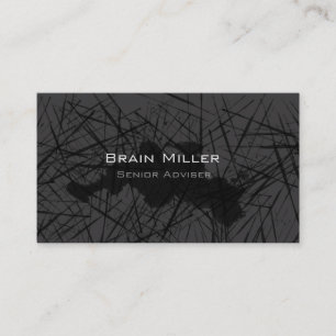 Tarjeta De Visita Profesional moderno negro simple