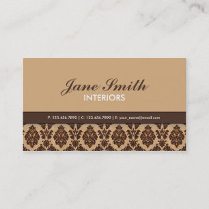 Tarjeta De Visita Profesional moderno retro elegante floral del