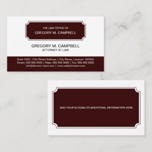 Tarjeta De Visita Profesional Moderno Rojo Oscuro