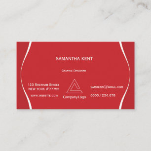 Tarjeta De Visita Profesional Moderno rojo y blanco