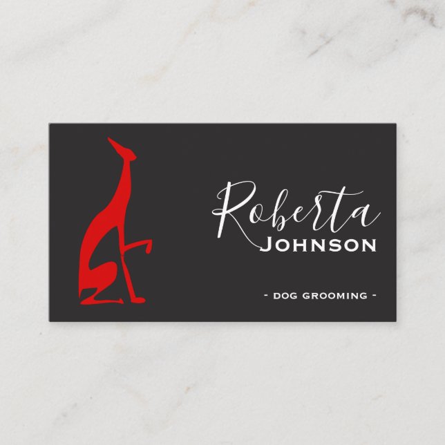 Tarjeta De Visita Profesional moderno rojo y negro (Anverso)