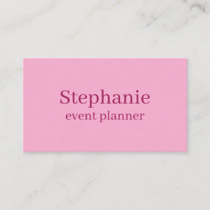 Tarjeta De Visita Profesional Moderno Rosa Elegante Femenino