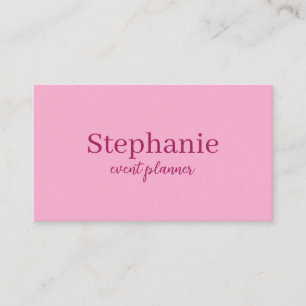 Tarjeta De Visita Profesional Moderno Rosa Elegante Tendencia Femeni