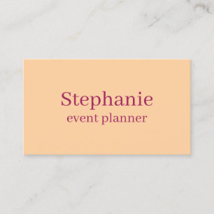 Tarjeta De Visita Profesional Moderno Rosa Naranja Elegante Femenino