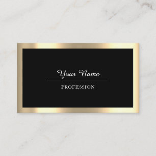 Tarjeta De Visita Profesional moderno Sencillamente minimalismo negr