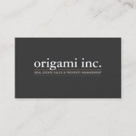 Tarjeta De Visita PROFESIONAL moderno sencillo y elegante gris carbó