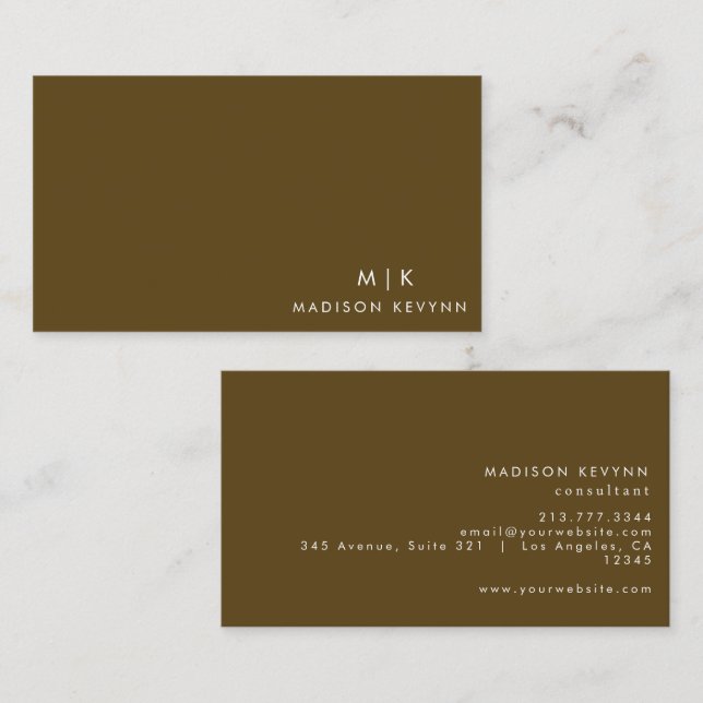 Tarjeta De Visita Profesional Moderno Simple  (Anverso / Reverso)