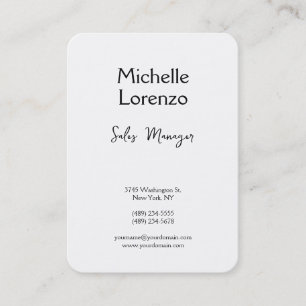 Tarjeta De Visita Profesional Moderno Simple Blanco y Negro