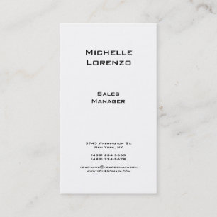 Tarjeta De Visita Profesional Moderno Simple Blanco y Negro