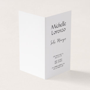Tarjeta De Visita Profesional Moderno Simple Blanco y Negro