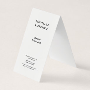 Tarjeta De Visita Profesional Moderno Simple Blanco y Negro