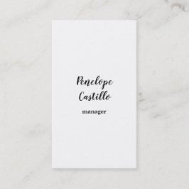 Tarjeta De Visita Profesional moderno simple manuscrito sencillo