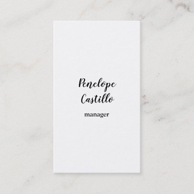 Tarjeta De Visita Profesional moderno simple manuscrito sencillo (Anverso)