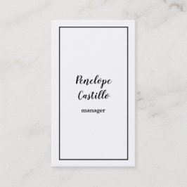 Tarjeta De Visita Profesional moderno simple manuscrito sencillo