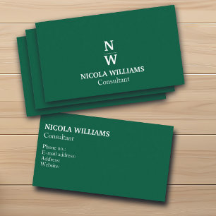 Tarjeta De Visita Profesional Moderno Simple Minimalista Hunter Gree