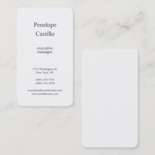 Tarjeta De Visita Profesional Moderno Simple Minimalista Plano