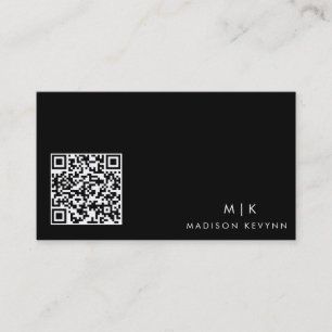 Tarjeta De Visita Profesional Moderno Simple Negro Minimalista