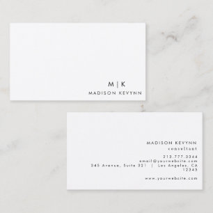 Tarjeta De Visita Profesional Moderno Simple Negro Minimalista