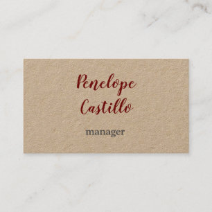 Tarjeta De Visita Profesional Moderno Simple Plano Manuscrito