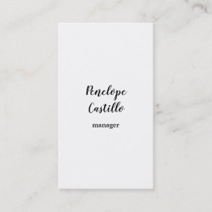 Tarjeta De Visita Profesional Moderno Simple Plano Manuscrito