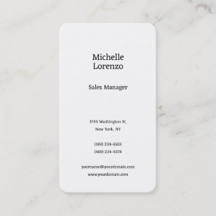Tarjeta De Visita Profesional Moderno Simple Plano Negro & Blanco