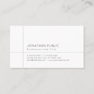 Tarjeta De Visita Profesional Moderno Simple Sofisticado Plano